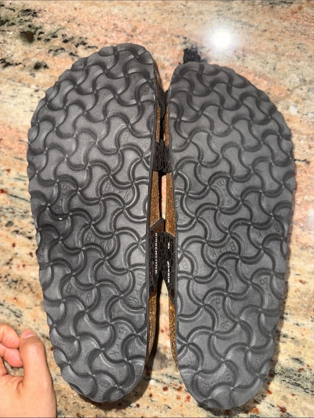 Birkenstock Black Patterned Triple-Strap Sandals